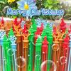 12-36Pcs Christmas Bubble Wand Tube Empty Soap Bottle (Liquid Not Included) Christmas Party Home Decoration New Year Kids Gifts