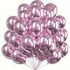 100Szt Balony Metaliczne  Lateksowe Różowe Duże  30Cm Chrom Urodziny