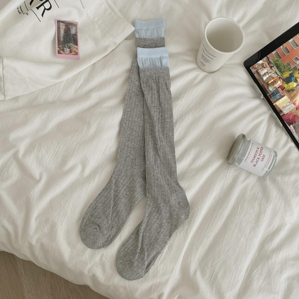1 Pairs Breathable Japanese Long Socks Are All Size Cotton Socks Women Summer Thin Double Sports Style Knee High Calf Socks