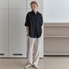 Elssibeui Curved Stitch Wide-Fit Pants_Beige