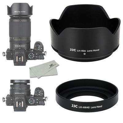 ABS ABS Reversible Lens Hood for Nikon Compatible with Nikkor Z DX Compatible with Nikon Z50 Dual Lens Kit (1+1) Screw-in + HN-40 & HB-90A, 16-50mm &