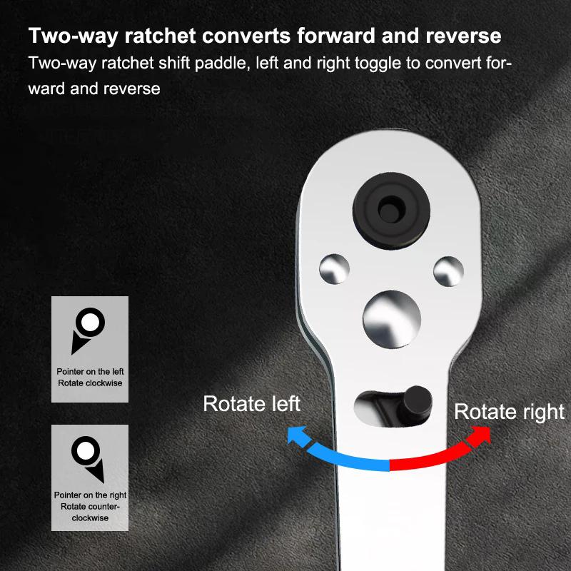 

1/4inch Ratchet Wrench Reversible Ratchet Quick Releases 1/4 Ratchet Handle For Home Improvement Auto Repair ONE SIZE