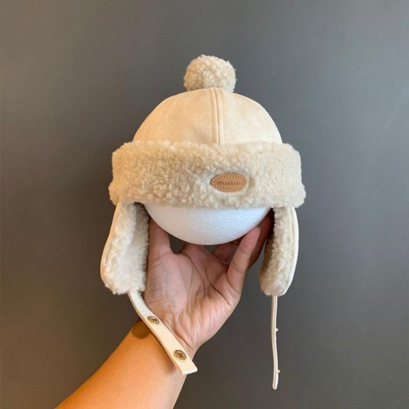 Cute Baby Hat Earmuffs Beanie Winter Newborn Infant Warm Hat Outdoor Windproof Baby Boy Girl Warm Bomber Cap