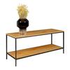 Black Steel TV Cabinet and Black Wood Top - ALTOBUY - Harald - Industrial - Loft - Rectangular