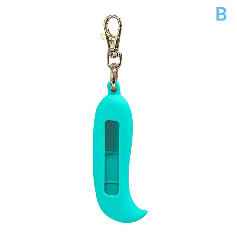 Lipstick Silicone Case Creative Capsule Lipstick Cover Keychains Anti Drop Portable Protective Cover For Cosmetic Makeup Holder