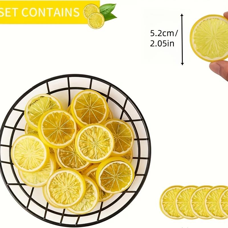 Confezione da 20 Fette di Limone Giallo - Ideali per Decorazioni per la Casa, Natale, Ringraziamento, San Valentino, Festa della Mamma, Laurea, Riunione