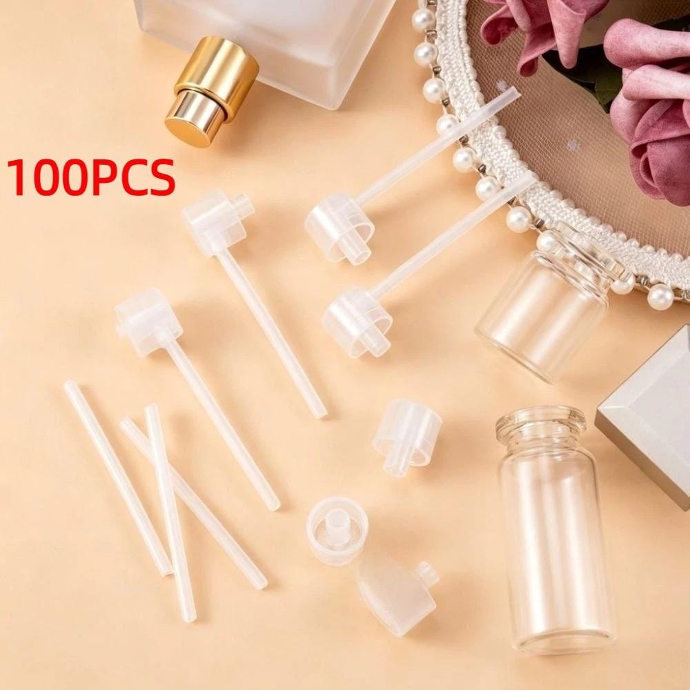 100PCS Refillable Perfume Filling Pump Transparent Fragrance Sampling Tool Presser Fragrance