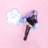 Non-Toxic 17Cm Japan Anime Black Clothes Purple Hair Sakura Action Figures Model Pvc Collecting Children Gifts Desktop Decor Toy For Kids Gift