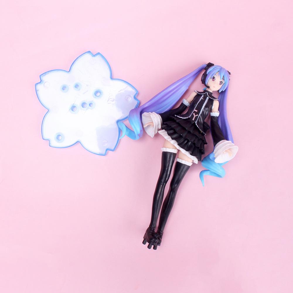 Non-Toxic 17Cm Japan Anime Black Clothes Purple Hair Sakura Action Figures Model Pvc Collecting Children Gifts Desktop Decor Toy For Kids Gift