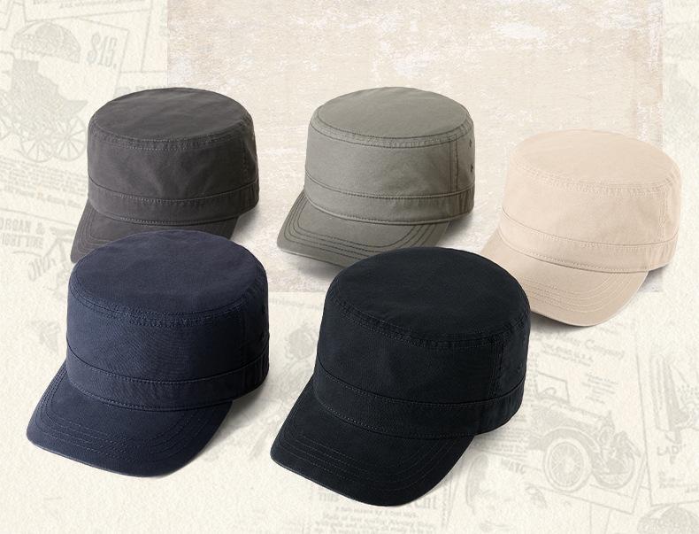 Large Head Military-Style Duckbill Cap - Sun Protection for Middle-Aged & Elderly Men