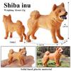 Oenux Dog Animals Model Bulldog Corgi Shiba Inu Husky Pug Schnauzer Chihuahua Puppy Figurines PVC Cute Collection Toy Kid Gift