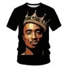 Nieuw T-shirt Harajuku Heren T-shirt Mode 2pac Grafisch Hip Hop Herenkleding Zomer Casual Mode Ronde Hals Korte Mouw Tops
