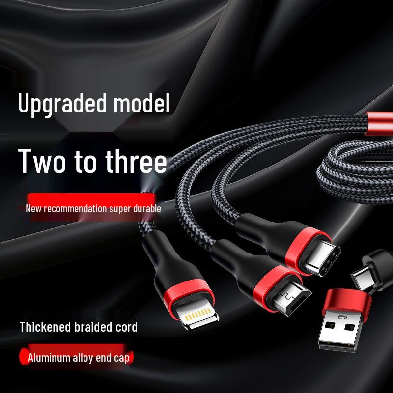 6A Fast Charge 3-in-1 Braided Universal Charging Cable