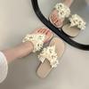 Fashion Women's Sandals Summer 2025 Outwear Fashion Flip Flops Floral Slippers Soft Sole Women Beach Slippers Size35 40 Pantuflas Mujer