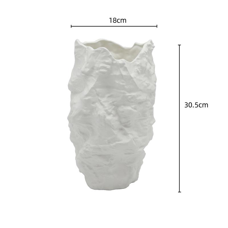 

Керамическая ваза Неправильная текстура камня Черно-белые цветочные горшки Аксессуары для цветочных композиций Украшения для творчества Вазы для цветов белый