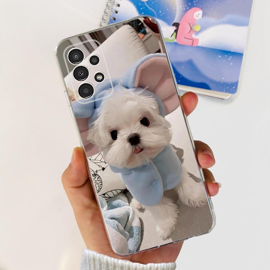 For Samsung Galaxy A13 Case A23 A33 A53 5G Cute Painted Cover Clear Silicone Soft TPU Phone Case For Samsung A53 A 13 23 33 Bags
