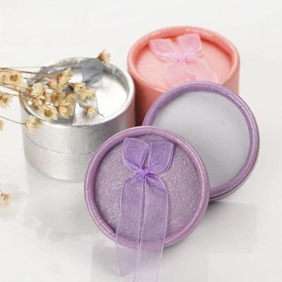 3 st Fjärilsknop Liten Rund Låda Ring Örhänge Förpackningslåda Alla hjärtans dag Förlovningsringlådor Hem Smyckesförvaring Presentaskar