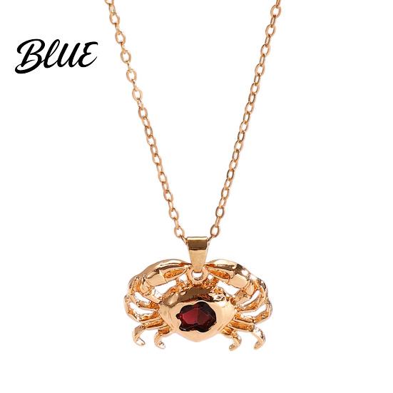 Turtle Pendant Necklace Women Summer Beach Cute Crab with Artificial