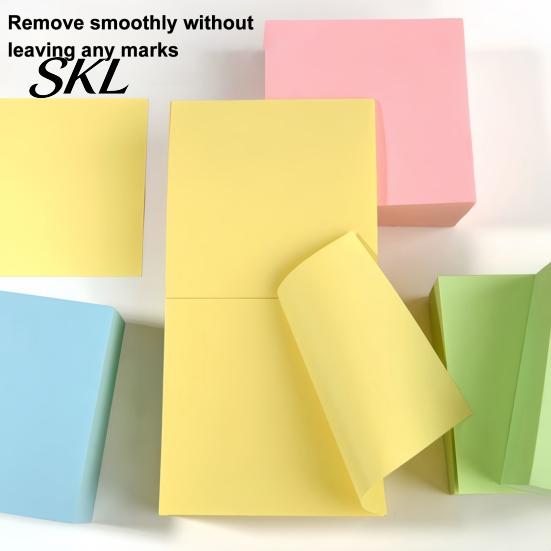 Simple Stick Notes Notes, 3x3in Self-Stick Note Pads, 300 Sheets Adhesive School Paper Memo Pads for Reminder, Office, Supplies Desktop Decoration