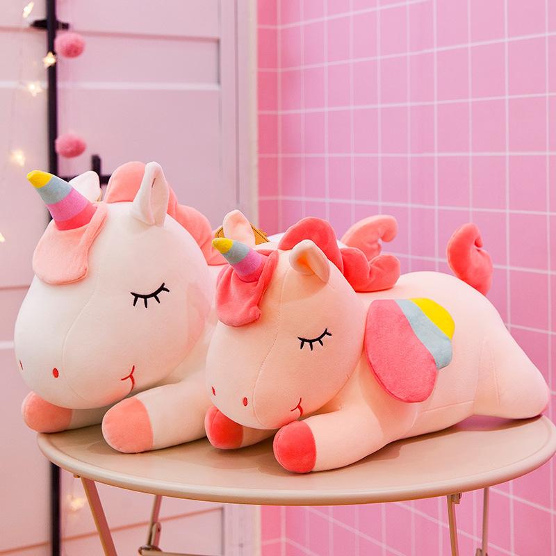 Explosive angel unicorn doll cute rainbow pony plush toy girl cloth doll
