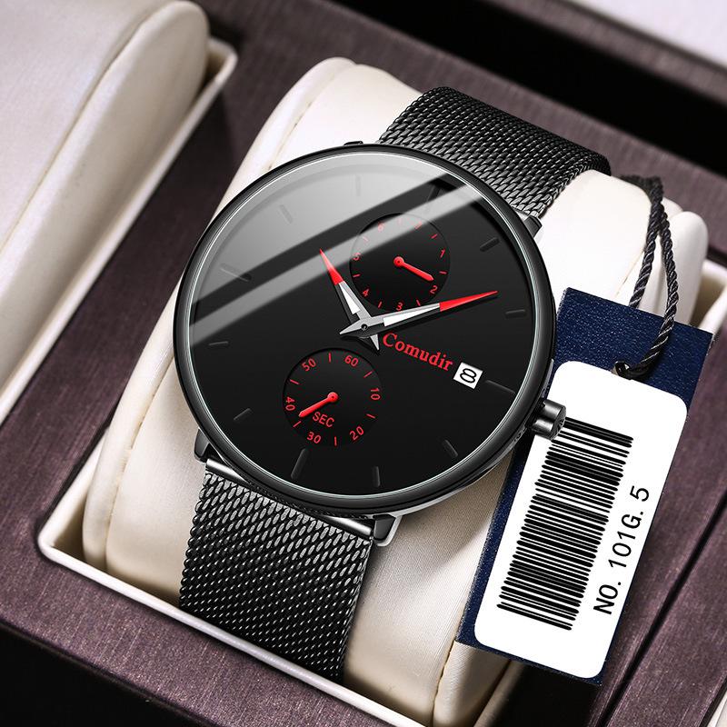Teenager Ultra-thin Men's Watch Student Fashion Quartz Waterproof Simple Luminous Men's Watch