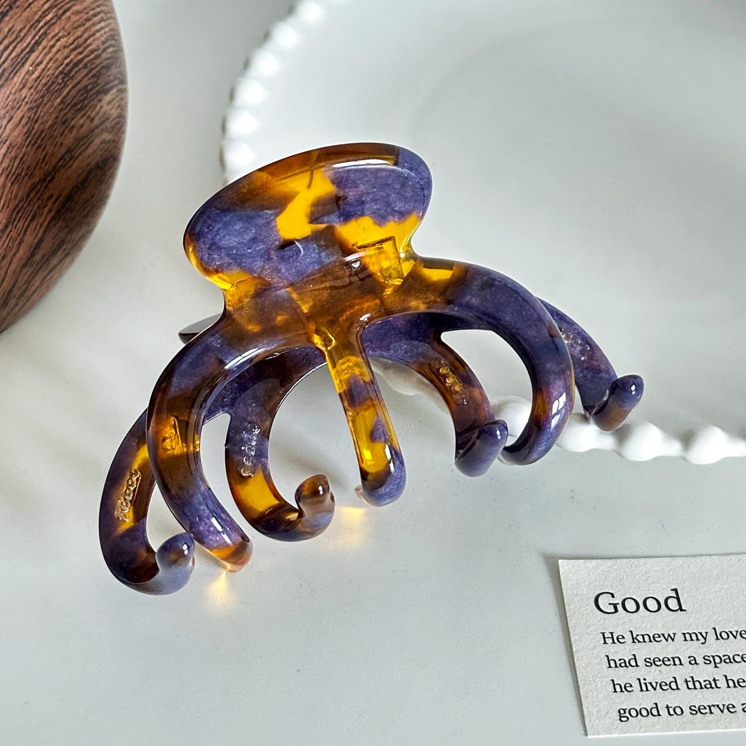 

Thick High Quality Large Acetate Hair Claw Clip For Stylish Updos And Ponytails фіолетовий