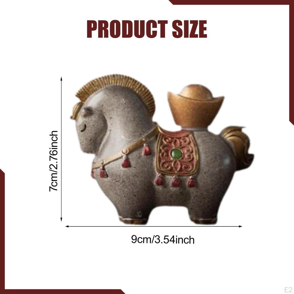 Pferdefigur Tierskulptur Harz Niedliche Verzierung Schreibtischdekoration Chinesisches Feng Shui