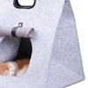 Felt Cat House Removable Washable Folding Integrated Felt Cat Sleeping Bag for Cats Kittens Puppies Grey
