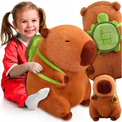 Capibara Peluche con Mochila de Tortuga 2en1 Peluche Peluche Regalo 50CM