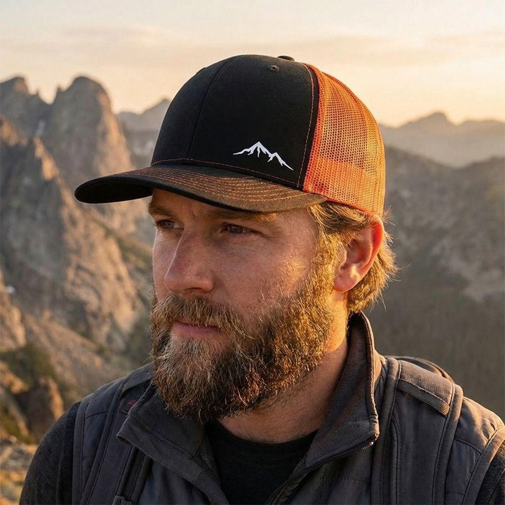Adjustable Quick-Drying Baseball Cap Breathable Trucker Hat Vintage Mesh Duckbill Cap Outdoor