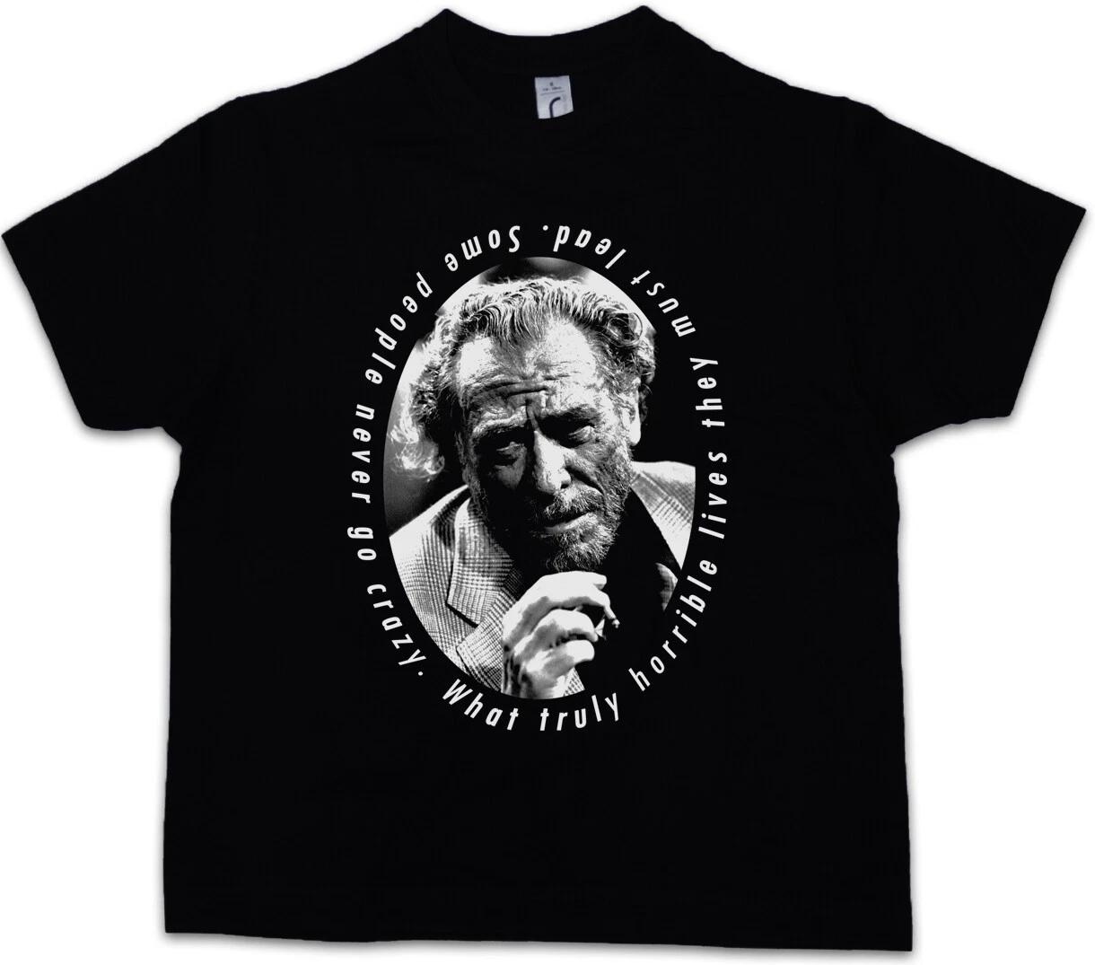 CHARLES BUKOWSKI PORTRAIT Kids Boys kids boys T-Shirt Quote Barfly Poetry Quote 120