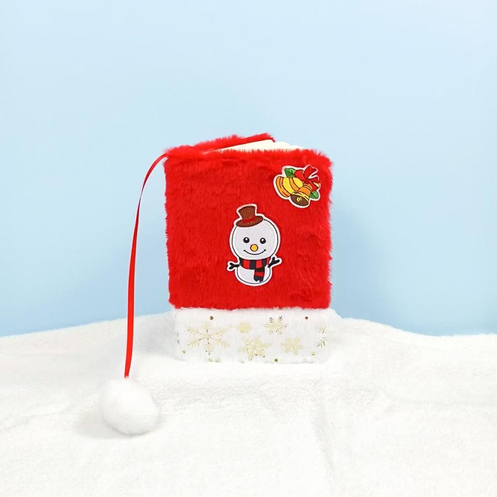 Creative Christmas Eve Plush Notebook: Cartoon Horizontal Line Journal