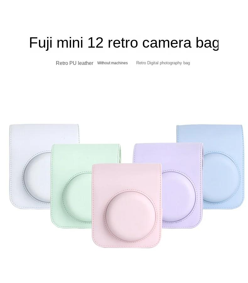 For Instax Mini 12 Camera Case PU Leather Soft Protective Case Trave Bag for Fujifilm Film Camera Bag with Shoulder Strap New