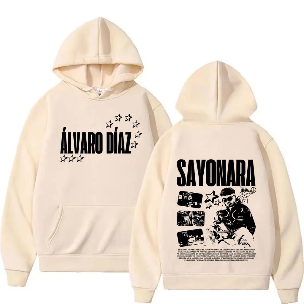 Alvaro Diaz Sayonara 2026 Graphics Print Hoodies Men Women Fashion Casual Spring Autumn Hip Hop Vintage Printed Sweatshirt