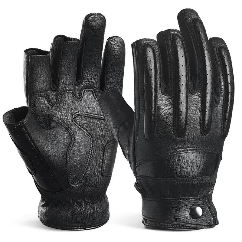 Maihan New Sheepskin Motorcycle Gloves L