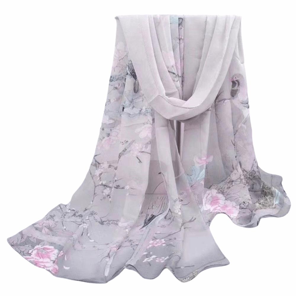 

Elegant Chiffon Scarf Shawl 150*50cm Long Scarf Sunscreen Silk Scarf Turban Outdoor Accessories 6