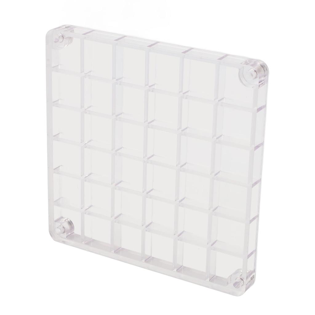Acrylic Magnetic Seashell Display Box Clear 36 Grids Decorative Storage Case Organizer Container
