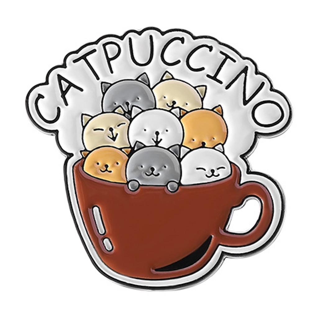 Playful Alphabet Cat Design Enamel Brooch Lightweight Durable Alloy Pet Accessory Lapel Pin Charms For Pets Lovers