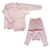 KINDKARMA Damen Langarm Stillpyjama, Größe M, 100% Baumwolle Kartonstrick Oberteil und Hose Set, Hellrosa, Langarm (CPDN-M-PK)