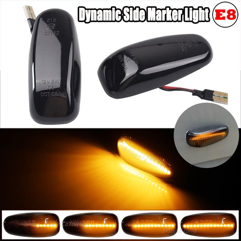 2x LED Dynamic Side Marker Sequential Turn Signal Light For Mercedes-Benz E-Class W124 V-Class W638 C-Class W202 Sprinter W901