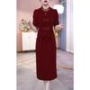 Elegant Faux Two-Piece Mother of the Bride Dress - Autumn/Winter Collection