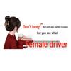 Just wait for your mom to recover—then see the humor in our 'Funny Female Driver' rear windshield reflective sticker!
