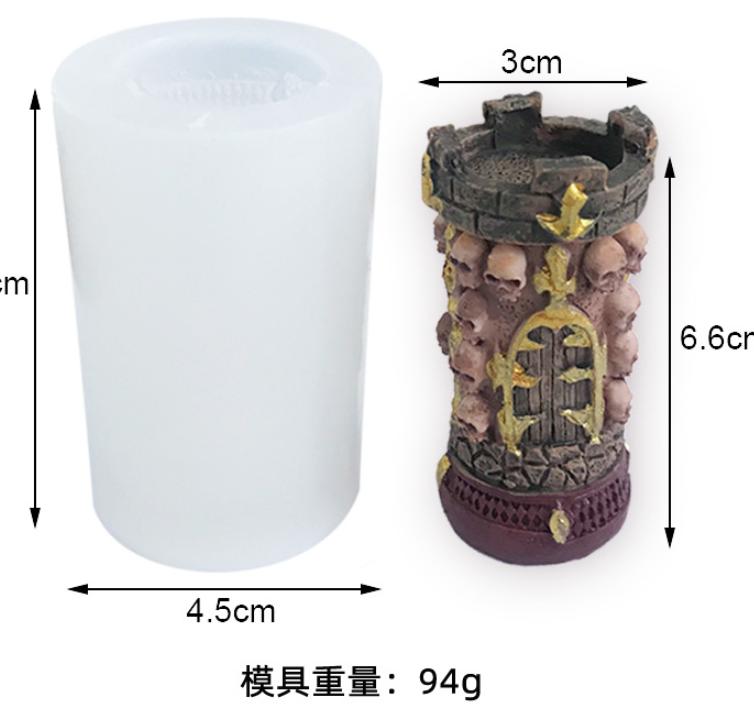 Skull Pumpkin Cat Candle Silicone Mold Cute Animal Cats Plaster Candle Resin Soy Wax Making Mould Halloween Party Decor Gifts