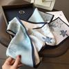 Silk Mulberry Silk Silk Scarf Versatile Serrated Pattern Double-Layer Silk Scarf Thin And Narrow Long Scarf Streamer