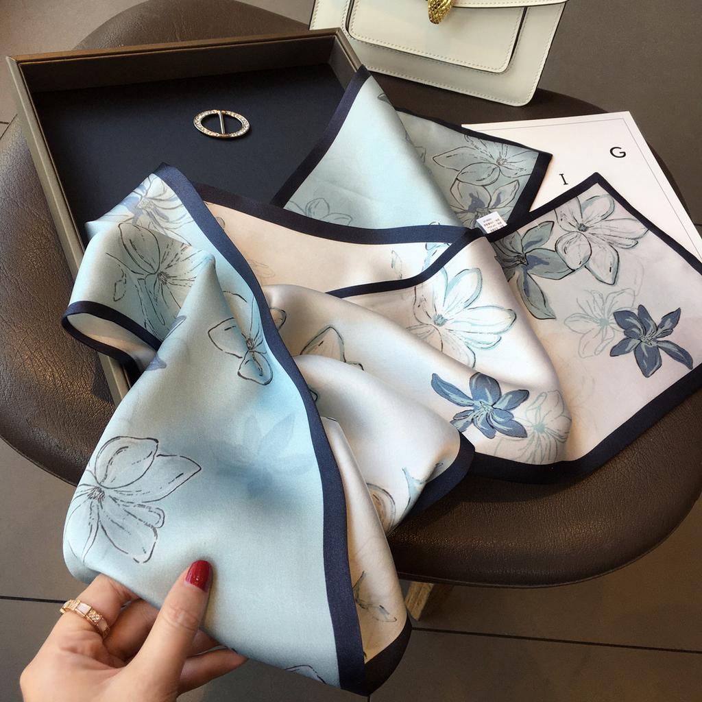 Silk Mulberry Silk Silk Scarf Versatile Serrated Pattern Double-Layer Silk Scarf Thin And Narrow Long Scarf Streamer