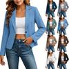 Jaqueta Casual Feminina Colorida com Lapela de Manga Longa Slim Fit