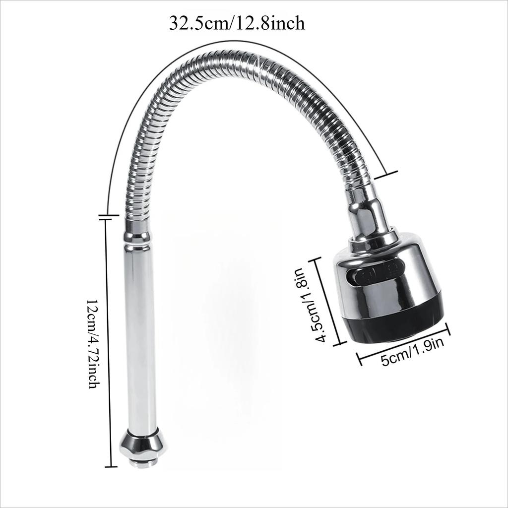 304 Edelstahl Schwenkauslauf Küchenspüle Wasserhahn Rohrverschraubungen Einzelhebelanschluss