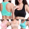 Women Breathable Padded Sports Bra With Hollow Out Design And Pure Color