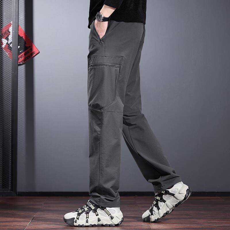 Jeleino Men's Waterproof Stretch Straight-Leg Outdoor Softshell Pants