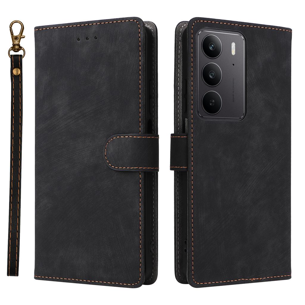 Wallet Phone Case for Realme 14x 5G/V60 Pro 5G/C75 4G RFID Blocking PU Leather Cover Stand View